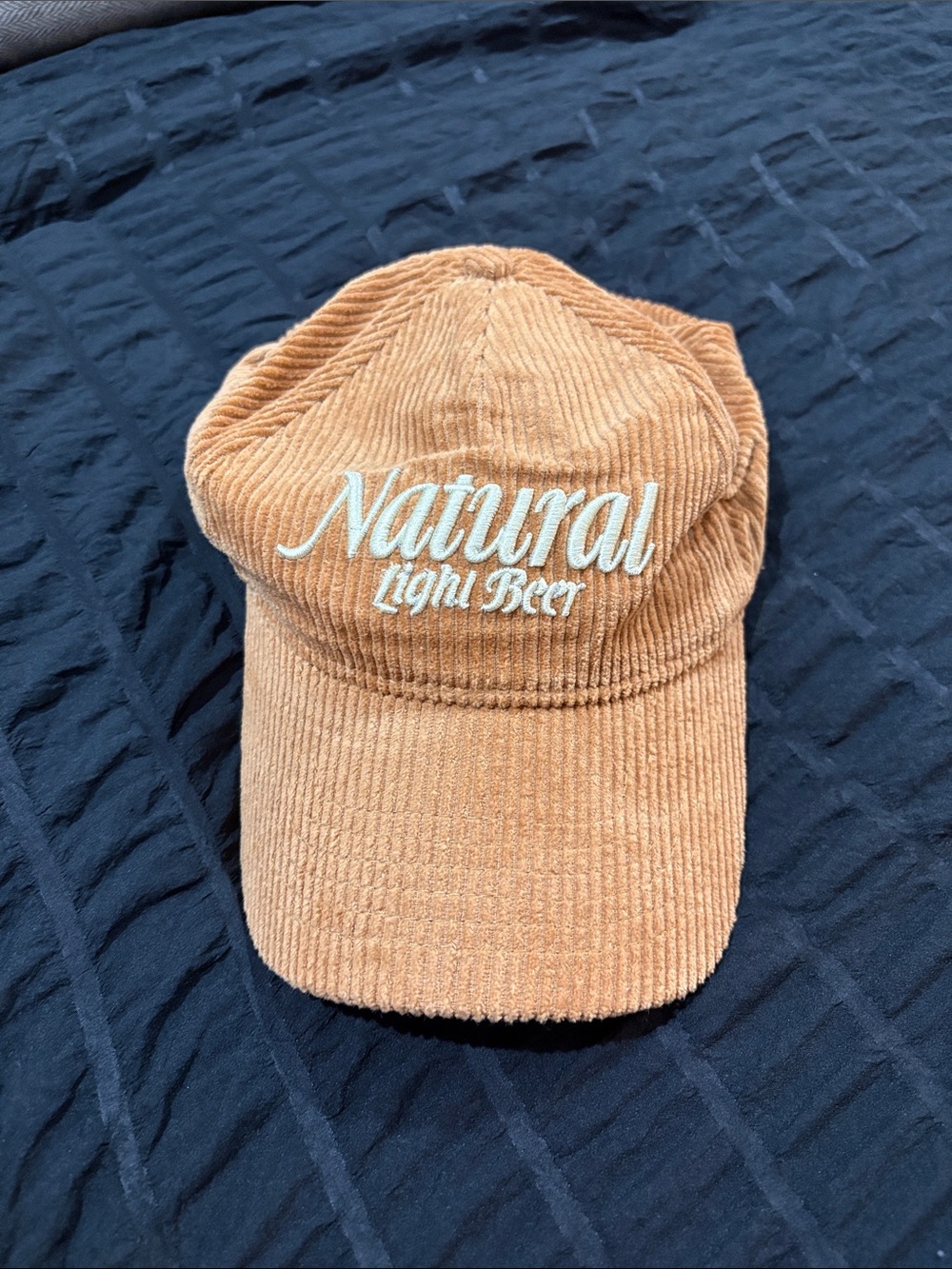 natural light corduroy baseball hat